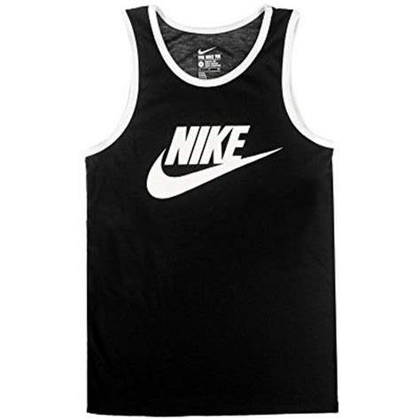 mens L/large NIKE ACE LOGO TANK TOP black/white